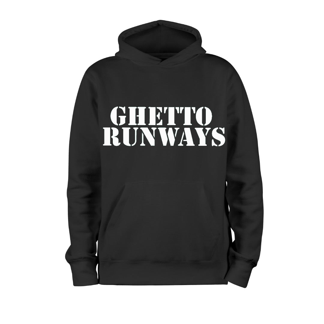 Ghetto Runway Pull Over Hoodie Black